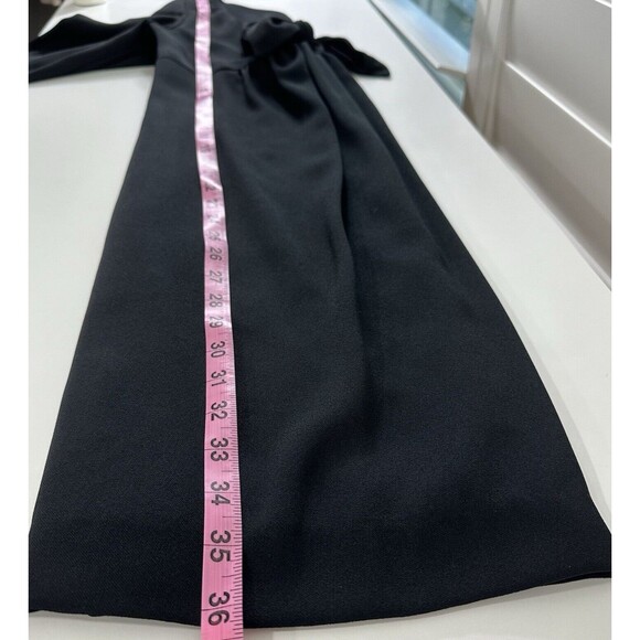 Jeannene Booher Dress Womens Sz 4 Lined Pullover Twist-Tie Front Back Zip Black - Picture 12 of 12